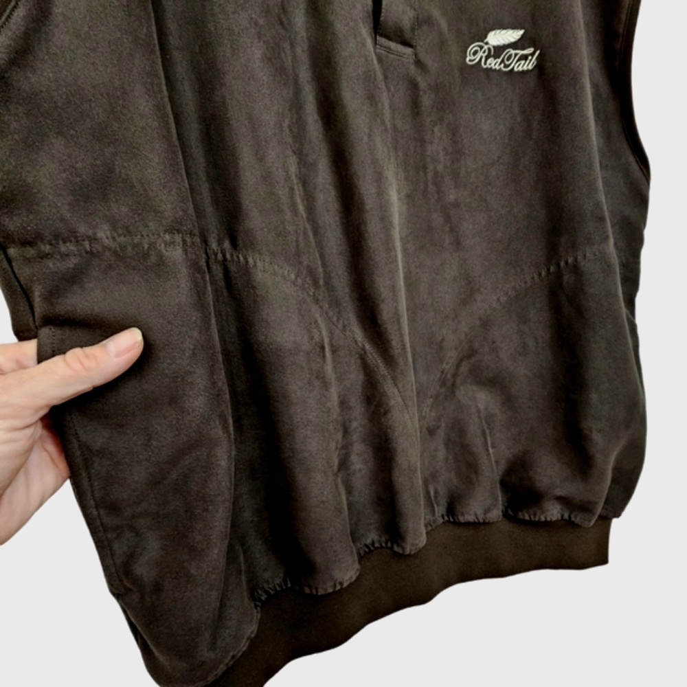Zero Restriction Golf Outerwear Dark Brown Microsuede - Picture 10 of 13